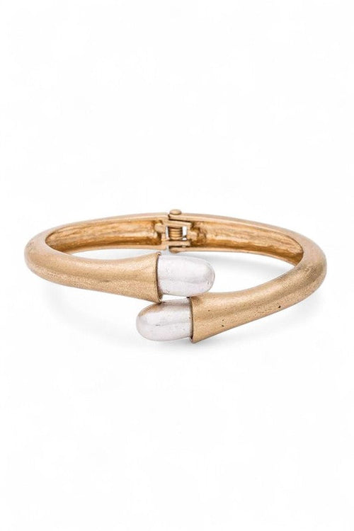 2 Tone Iconic Hinged Bangle