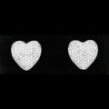 Shimmering Cubic Zirconia Heart Stud Earrings
