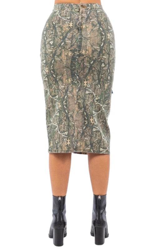 Forest Camo Cargo Skirt