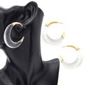 Acetate Stone Fixture Crescent Circle Hoop