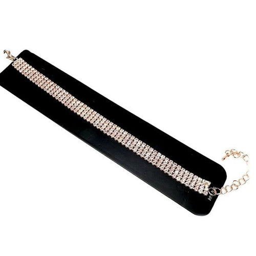 2.5mm 4 Fixed Row CZ Bracelet