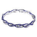 3 Lines Twist Rhinestone Stretch Bracelet