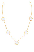 MOP Clover Station Necklace