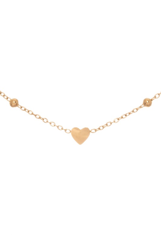 Tiny Heart Station Collar Necklace