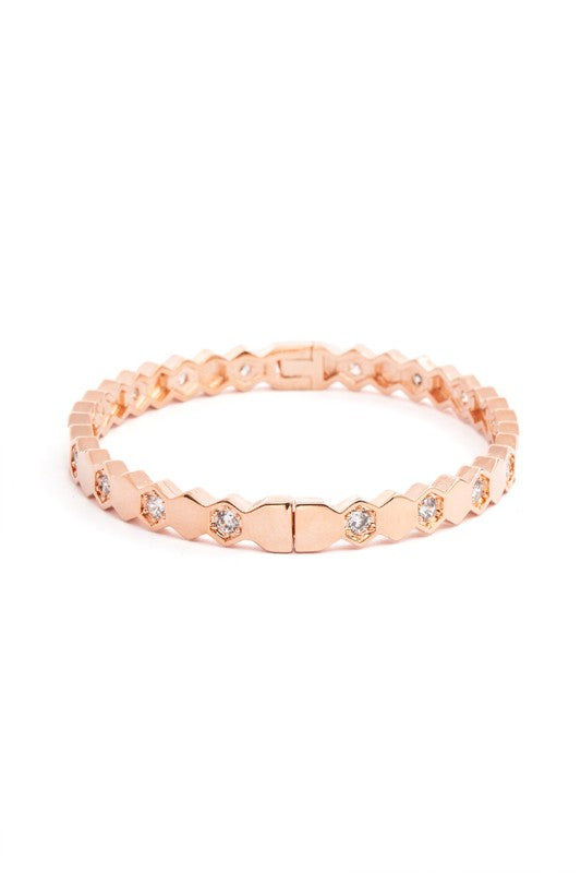 Kid Size Stainless Steel CZ Bangle