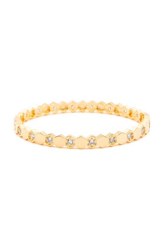 Kid Size Stainless Steel CZ Bangle