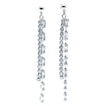 Baquette Square CZ Dangle Lines Earrings