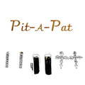 3 Pair Cross Bar Theme Mini Hoop Stud Earrings