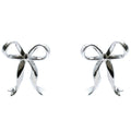 Bold Shine Bow Ribbon Shape Fashion Stud Earrings