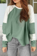Viscose Green Raglan tunic top