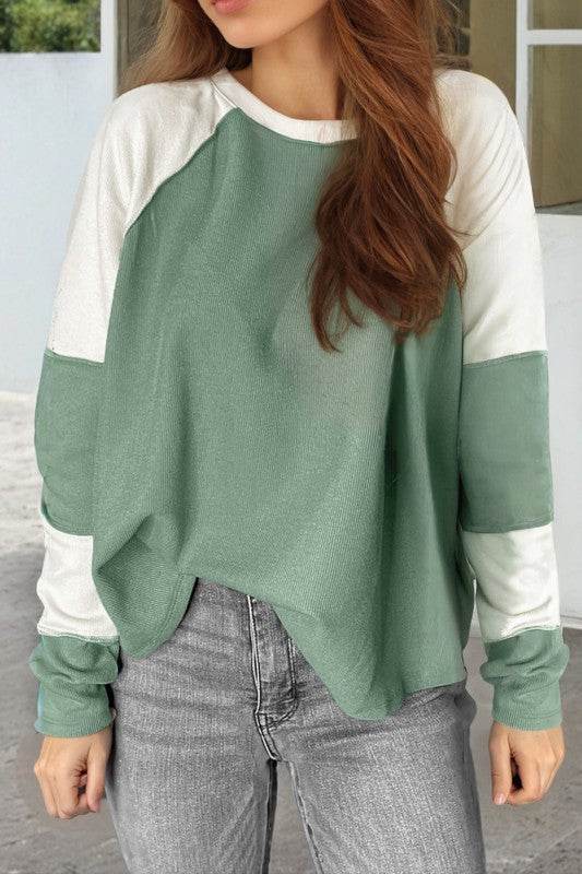 Viscose Green Raglan tunic top