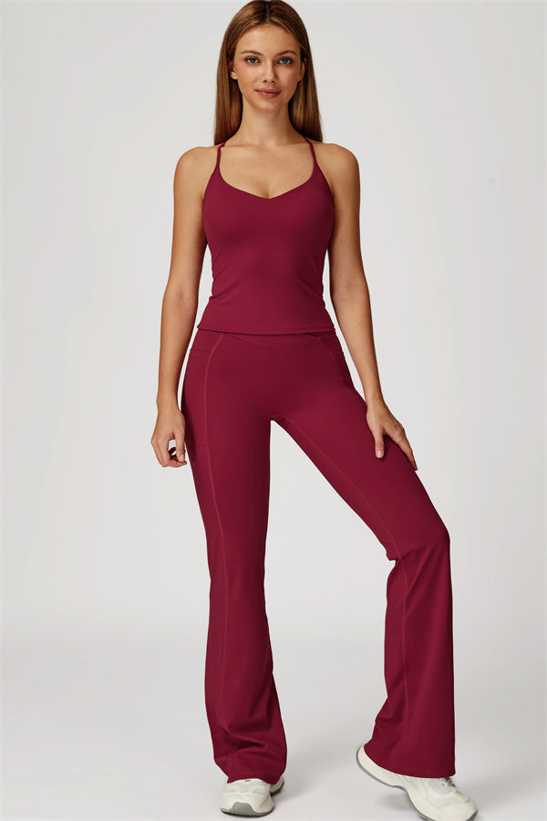 The Propel Crop Top Flared Leggings 2-Piece Set