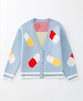 Colorful Capsule Pattern Cardigan