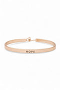 HOPE Engraved Hook Bangle