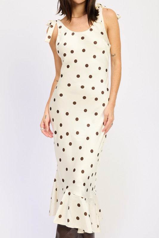 MERMAID MAXI DRESS WITH SHOULDER TIE