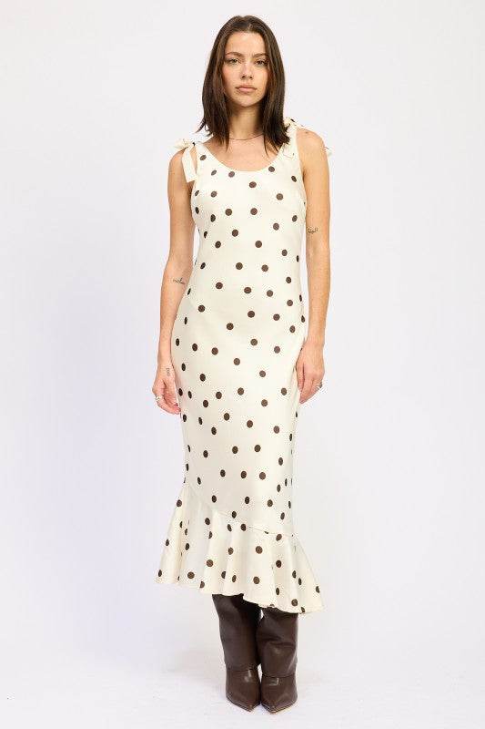 MERMAID MAXI DRESS WITH SHOULDER TIE