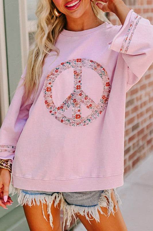 Drop Shoulder Wide Sleeve Casual Sweatshirts Top