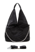 Rhinestone Convertible Top Handle Hobo Bag