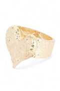 Textured Heart Oversize Stretch Bracelet