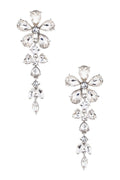 Crystal Flower Drop Earrings