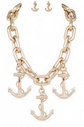 Iconic Anchor Drop Statement Necklace Set