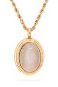 Opal Stone Pendant Stainless Steel Necklae