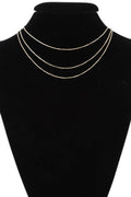 Stainless Steel Layered Snake Chain Necklace