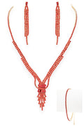 CZ Rhinestone Statement 3 PC Necklace Set