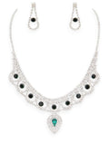 Statement Rhinestone Bridal Necklace Set