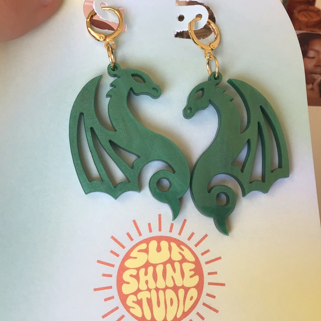 Flying Dragon Acrylic Earrings