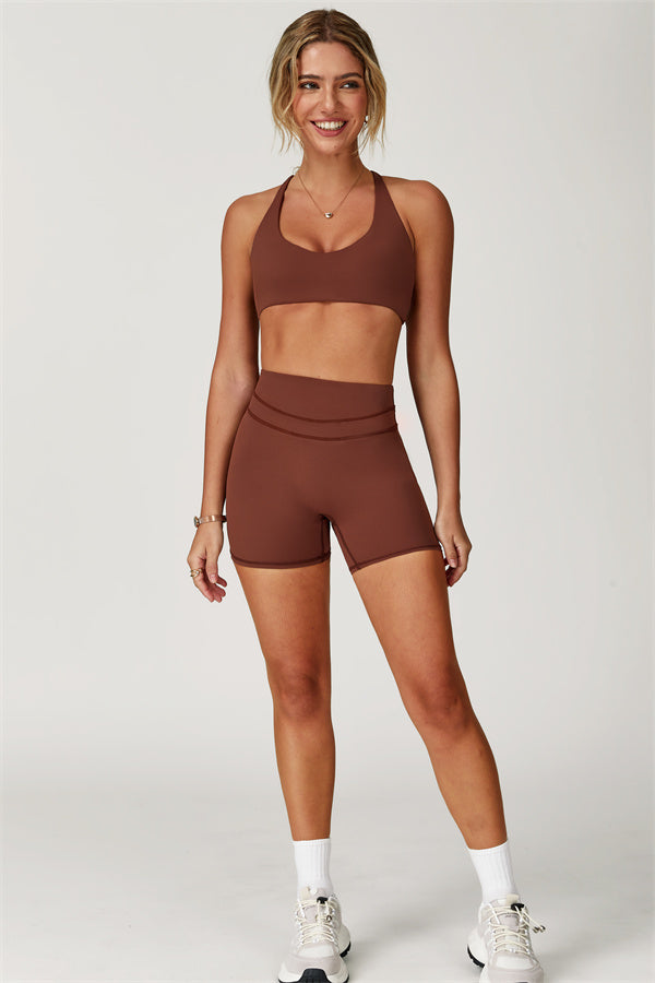 The Boost Crossback Sports Bra Enigma Shorts 2-Piece Set