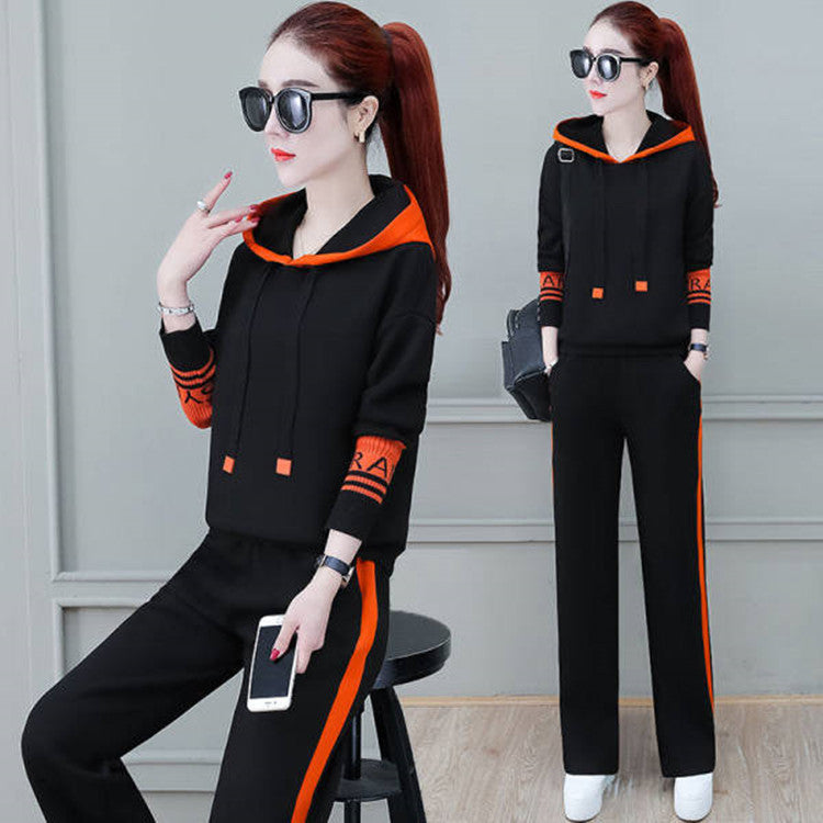 Sports Suit Hooded Sweater Women Loose and Slim Casual Wear