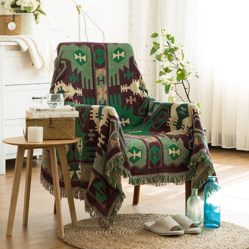 Anti-slip fabric sofa cushion sofa blanket