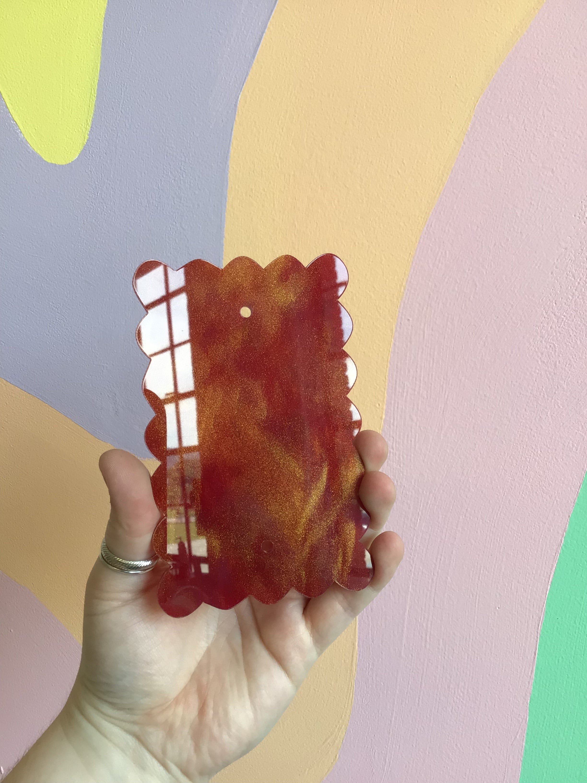 Red and Gold Shimmer Outlet Covers
