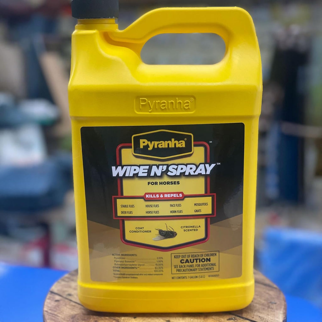 Pyranha Horse Wipe N' Spray RTU Citronella Equine Fly Protection 1 Gallon