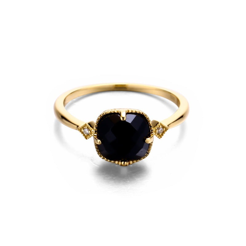 Japanese Light Jewelry Retro Natural Gem Ring