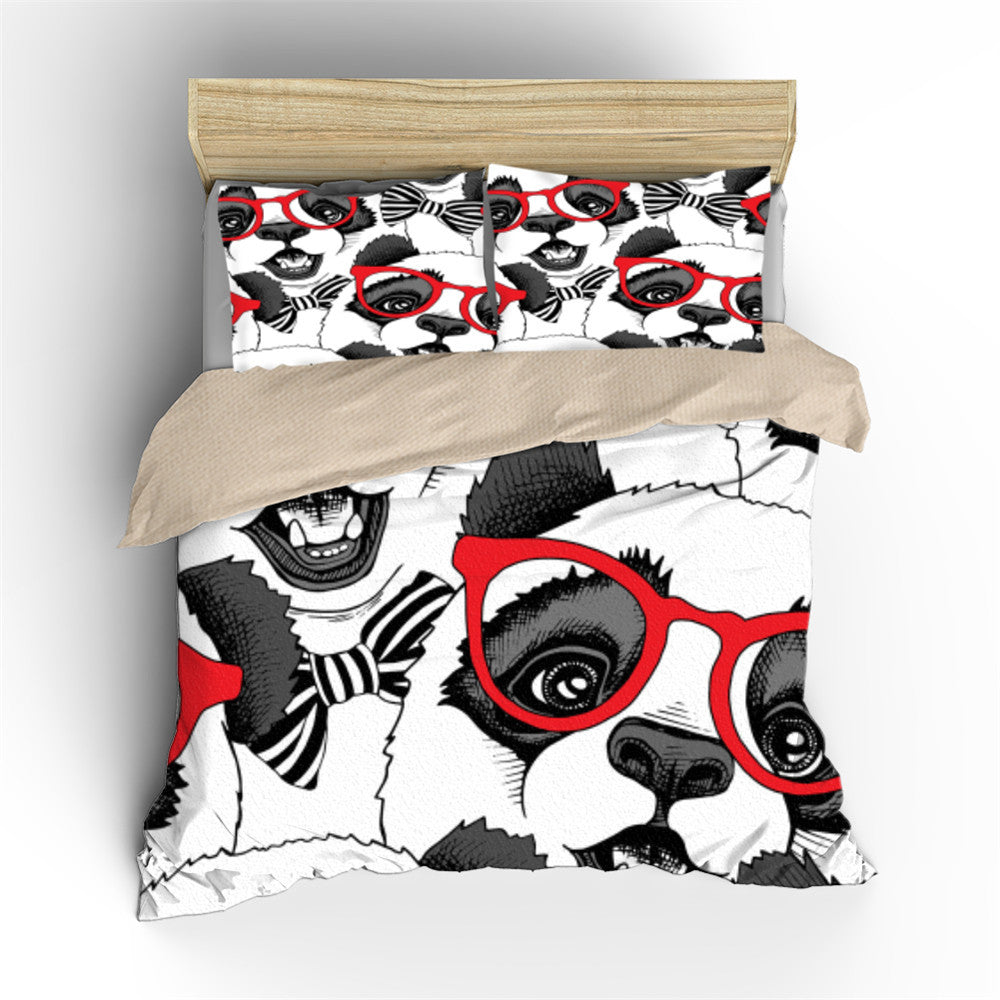 Three-piece digital printing duvet cover
