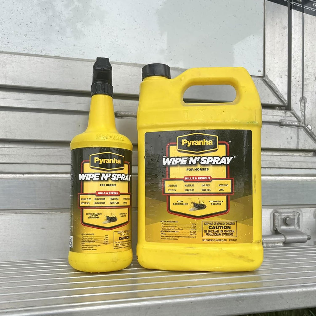 Pyranha Horse Wipe N' Spray RTU Citronella Equine Fly Protection 1 Gallon
