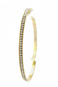 Channel Set Single Row Crystal Bangle