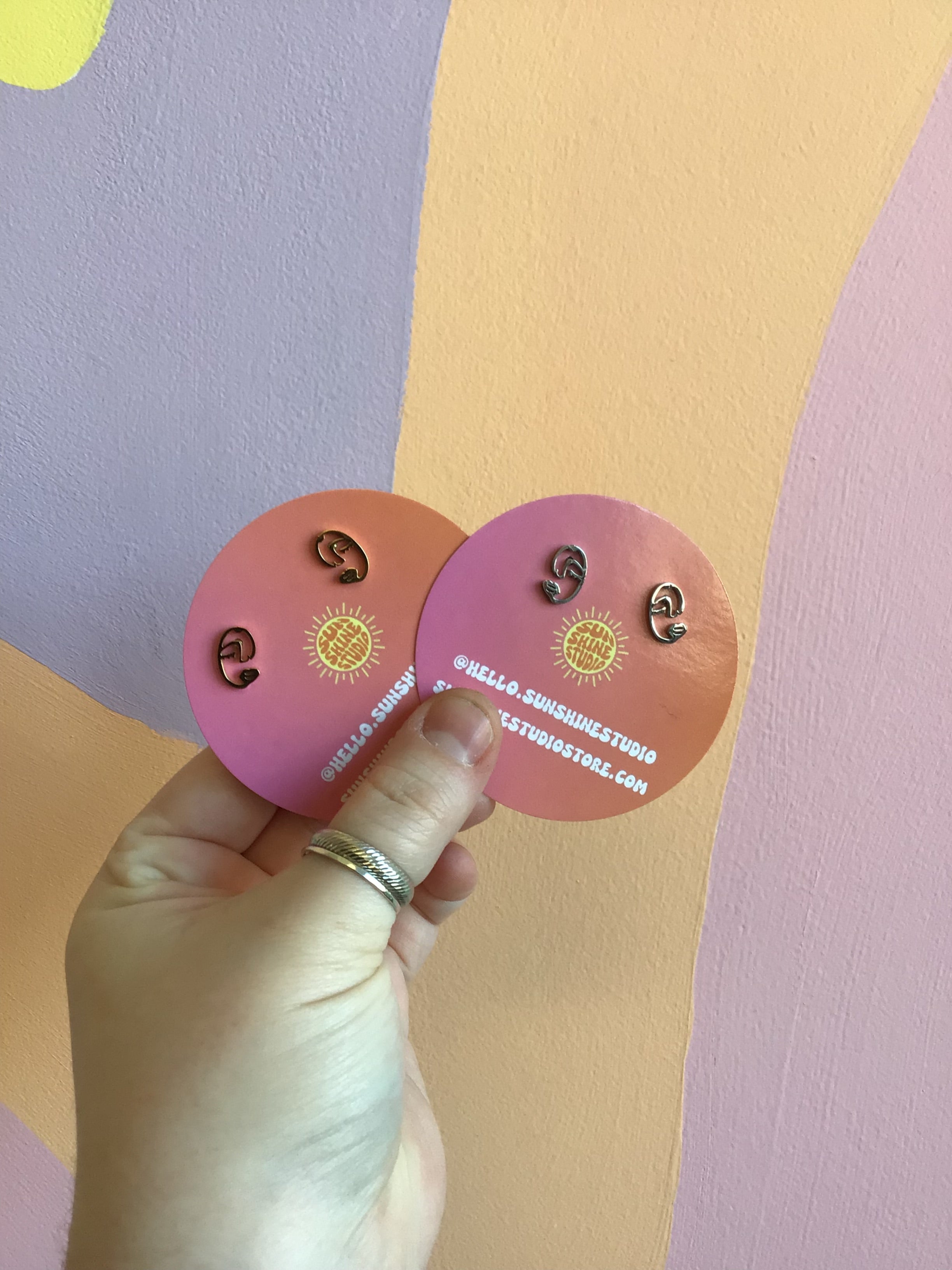 Tiny Face Earrings