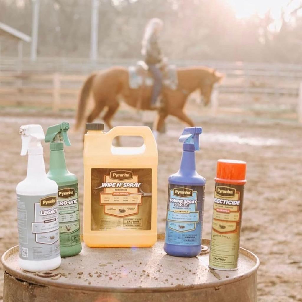Pyranha Horse Wipe N' Spray RTU Citronella Equine Fly Protection 1 Gallon