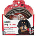 Boss Pet Super Beast XXL Dog Twin-Swivel Vinyl Coated Tie-Outs 20ft Up 250lbs