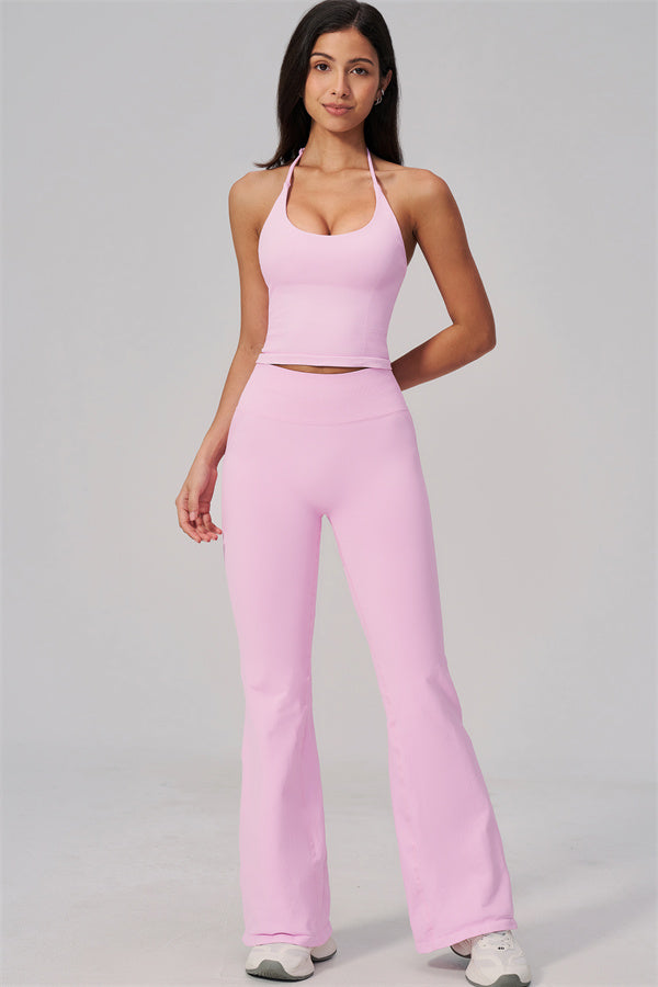 The Align Halter Tank Top Flared Leggings 2-Piece Set