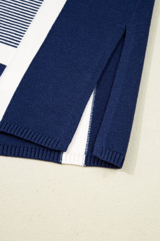 Reese Stripe Dolman Oversize Tunic Sweater