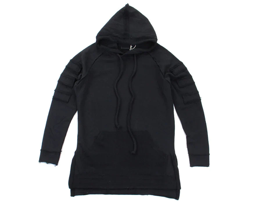 Long Hoodie, Hip Hop Hoodie, Outerwear Sweatshirt