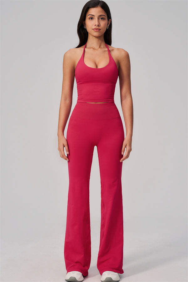 The Align Halter Tank Top Flared Leggings 2-Piece Set