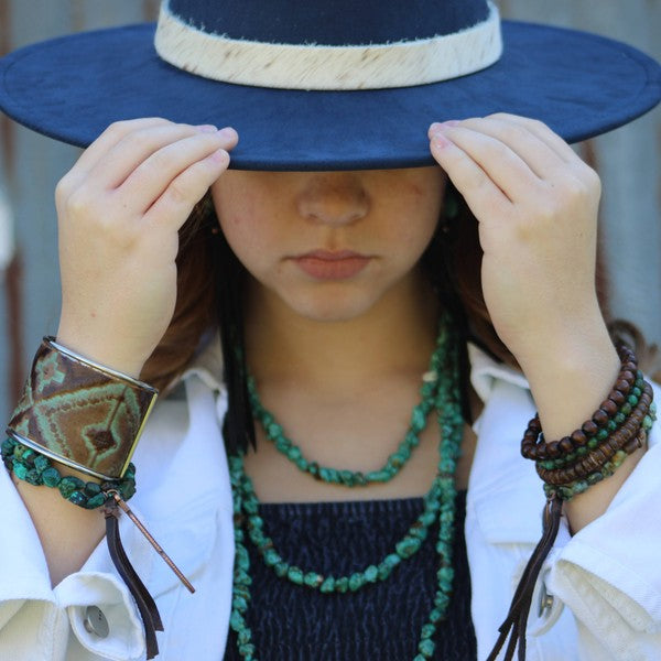 Black African Turquoise Bead Bracelet