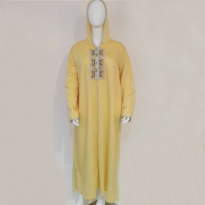 Fashion Casual Long Dress Embroidered Swing
