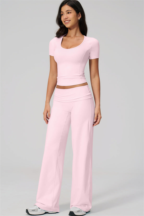 The Daring T-shirt Straight Leg Pants 2-Piece Set