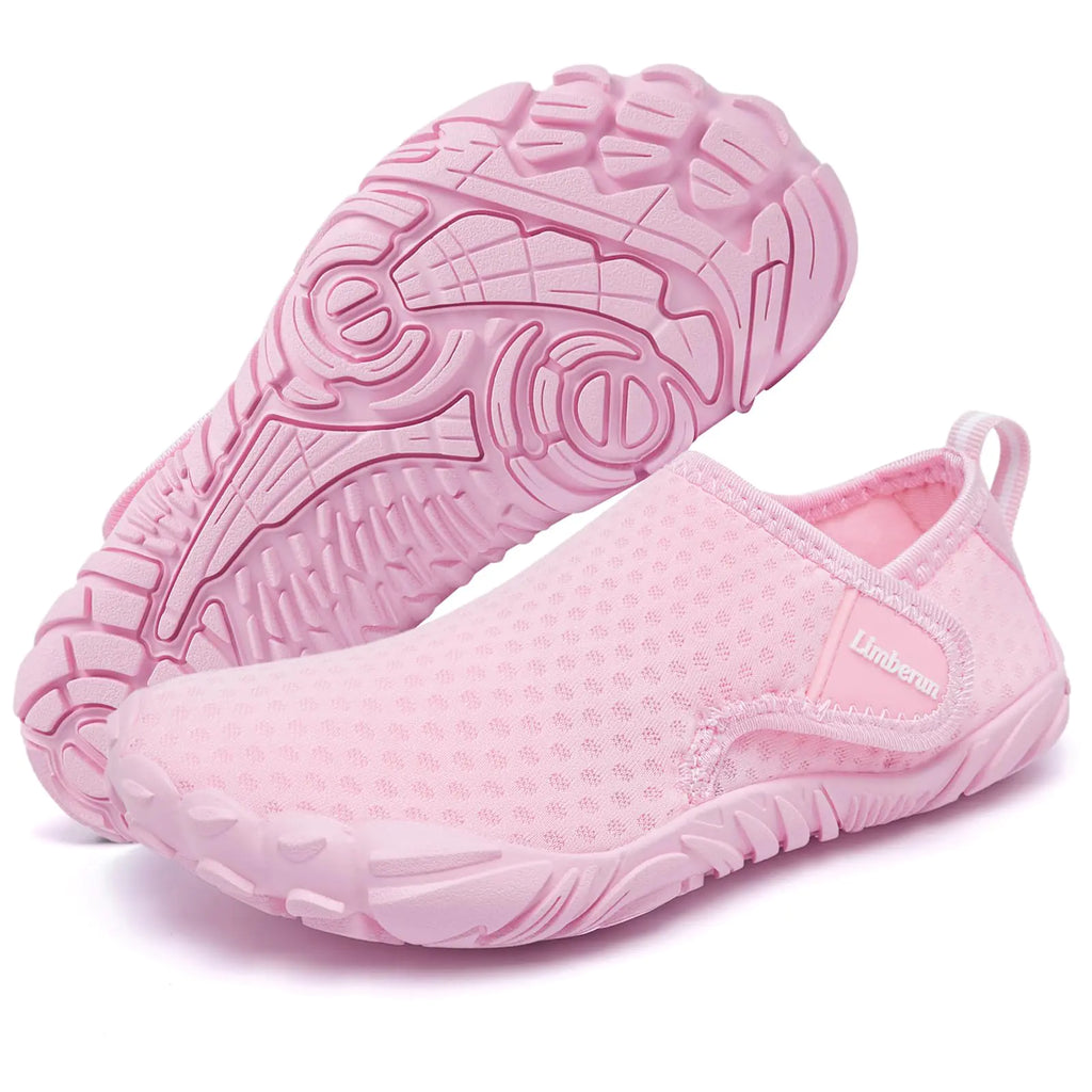 Limberun Kids Water Shoes for Girls Boys Swimming Shoes Kids Pool Shoes Kids Beach Shoes Youth Water Shoes Aqua Shoes for Kids Quick Dry Non-Slip Comfortable Pink 11.5